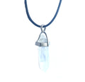Crystal Pointed Pendant Necklace - Rock Quartz