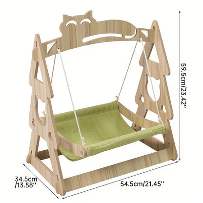 Cat Hammock Tree with Scratching Rope Lounger Bed